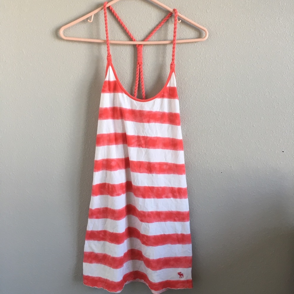 A&F Abercrombie Striped Beach Coverup Mini Dress